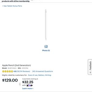 Apple Pencil (2nd Generation) BRAND NEW NEVER OPEN- 2 AVAILABLE
